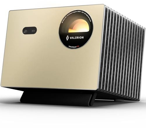 Valerion VisionMaster Pro Triple Laser Projector 4k, 2500 ISO Lumens, 15000:1 Contrast, 0.9-1.5 Zoom, 2X Multitasking Power, IMAX Enhanced, 4K UHD, HDR10+, GTV Streaming, 4ms Lag-Free Gaming