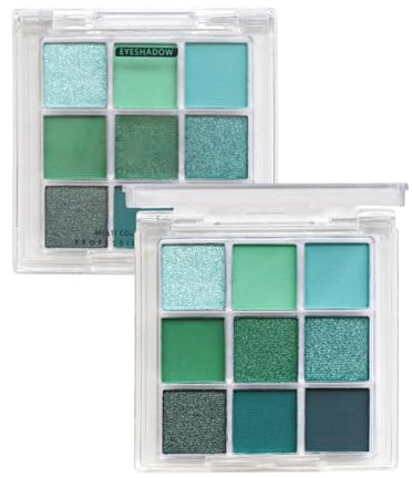 Grüne Lidschatten-Palette – Grüne Glitzeraugen Hadow Makeup | Glitzernder Und Matter Lidschatten, Matte, Perlmuttartige, Pigmentierte Lidschattenpalette In 9 Farben, Glitzernde Augen-Make-up-Kosmetik