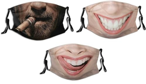 Lepidi 3 Stück Maske Gesicht Verkleidung, Lustige Masken, Funny Face, Funny Face Karten, Lustige Party-Masken für Erwachsene, Photo Booth Foto Verkleidung Foto Requisite