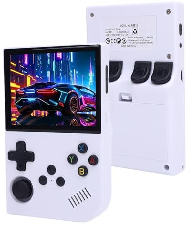 XGB36 Retro Handheld Spielekonsole, 3,5 -Zoll -Bildschirm Open Source Videospielkonsole, 15000 Spiele, Batteriebetriebene Tragbare Spielkonsole (64G)