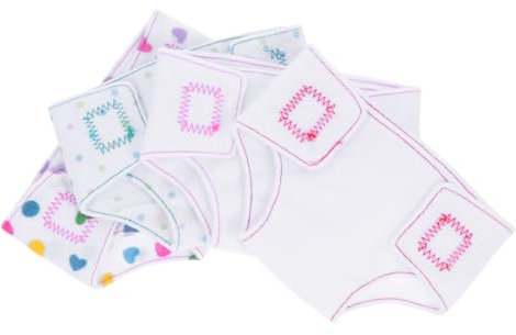 PHENOFICE 4-teilige Puppenwindeln: Für 18-Zoll-mädchenpuppen, Wiederverwendbare Puppenunterwäscheteile Aus Stoff Für Rollenspiele Und Party-ankleidepartys Mit Babypuppen