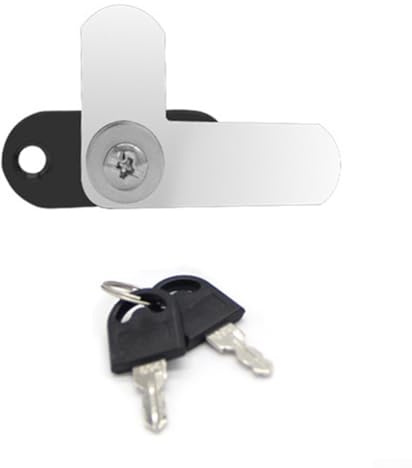 Filteilect Double Door Cabinet Lock 16mm 19mm Zinc Alloy 7-Shaped Security Lock with Keys for File Cabinets Mailboxes Metal Furniture and Home Office Storage Doors Easy(19mm Black)