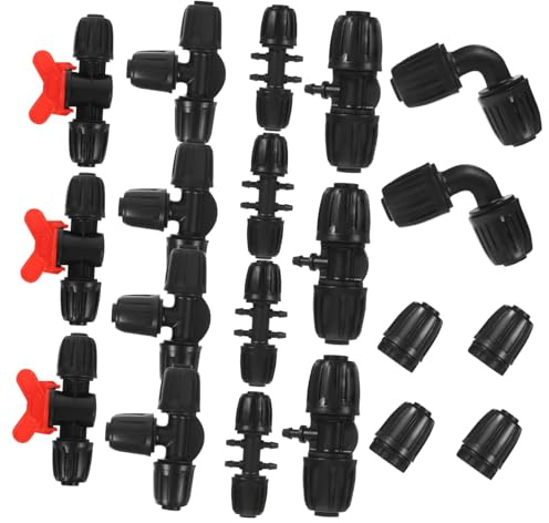 Hemobllo 20 Piezas Accesorios de Riego por Goteo de PE Conector de Manguera Divisor de Manguera para Jardín de Jardín para Riego por Goteo