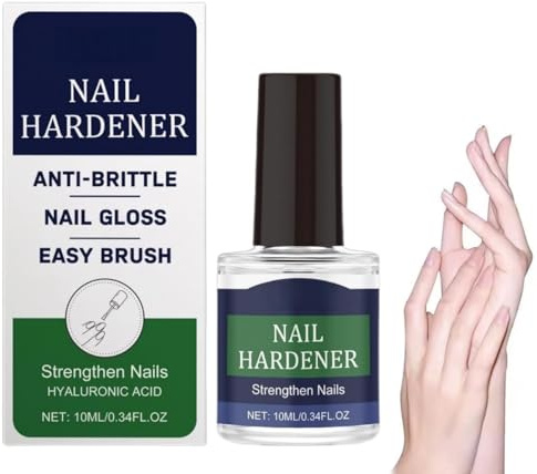Cura unghie all'acido ialuronico con vitamina E e olio di jojoba, idratazione intensa per unghie idratate, riduce la fragilità, trattamento quotidiano anti-fragilità, base per manicure (1 pezzi)