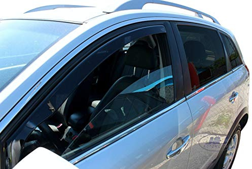 J&J AUTOMOTIVE Windabweiser passend für Opel Astra H 4/5-Türer 2004-2014 2tlg, Heko Regenabweiser Vorne Getönt Dunkel Passform