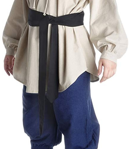 HEMAD Mittelalter Gürtel Dag aus Baumwolle Schwarz, Braun, Hellblau, Blau, Hanffarben, Violett, Königsblau, Rot, Hellgrün, Grün, Weiß Gewandung LARP