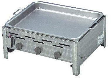 ml24 Gasgrill aus Edelstahl mit DREI einzeln voneinander regelbaren Gasbrennern 11 KK Leistung mit Grllpfanne inklusive Gasschlauch und Regler für Privat Verein Gewerbe in top Qualität