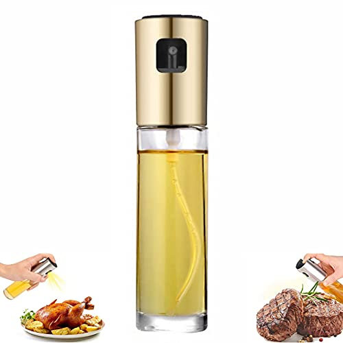 UpTuoLi Oil Sprayer for Cooking, Olive Oil Spray Sprayer Mister, Oil Dispenser Glass Bottle for Kitchen Baking, Salad, BBQ, Roasting, Grilling, 100ml