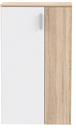AVANTI TRENDSTORE - Finlei - Scarpiera con 2 ante e 4 ripiani, disponibile in diversi colorazioni. Dimensioni: LAP 68,9x120,4x34,1 cm (quercia sonoma/bianco)