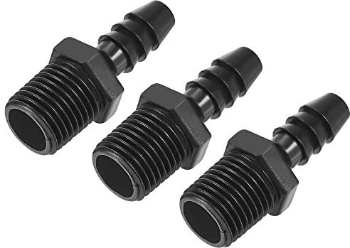 sourcing map 3Stk. Kunststoff Schlauchanschlüsse Adapter Schlauchverbinder | 1/4 Widerhaken x 1/4 NPT Außengewinde, für Wasser Kraftstoff Luft