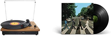PRIXTON Studio - Tocadiscos Vintage Con Reproductor de Vinilo, Bluetooth, USB, Tarjeta SD y Radio, 2 Altavoces Incorporados & Abbey Road - 50 Aniversario [Vinilo]