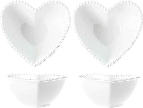 Soup Plate,Dinner Plate,Soup Mug,Heart Shaped Ramekins Set, 180ml, Creme Brulee Ramekins, Souffle Dish Oven Proof Dishes, Souffle Ramekins, Ramekins For Air Fryer-pink-Set of 2 ( Color : Wit , Size :