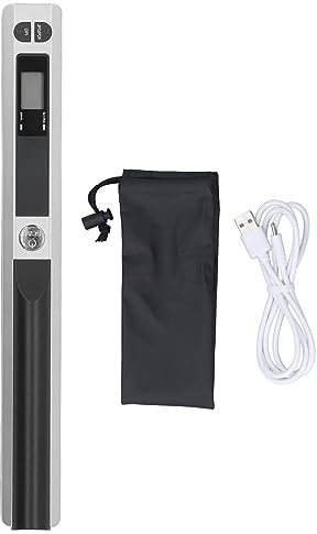 Fafeicy 300DPI 600DPI 900DPI Tragbarer Scanner, USB2.0-Handheld-Business-Scangerät, Micro-Speicherkarte, für Foto-A4-Dokumente, Bildquittungen, Bücher, JPG-PDF-Format (Silber)