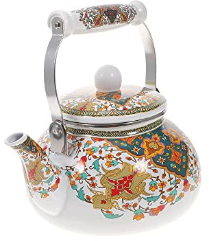 Bollitori per il tè Teiera smaltata Macchina per caffè espresso vintage Teiera in ceramica Macchina per caffè espresso portatile Bollitore per caffè americano Pentola per acqua calda Versare in campe