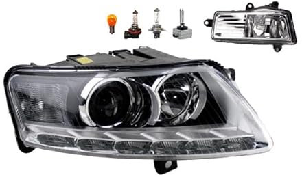 Johns, Scheinwerfer Xenon Front passend für Audi A6 4F 10/2008-03/2011 D3S H7 Rechts + Nebelscheinwerfer + Leuchtmittel