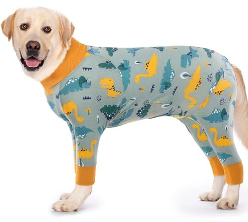 KIVIQ Traje de perro Hunde-Erholungsanzug, Haustier nach Operationen, Anti-Lecken-Hundekleidung für weibliche und männliche Hunde, Body, Hundekegel-Alternative für mittelgroße und große Hunde