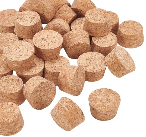 HOBBIESAY 30pièces Bouchons de Bouteille en Liège BurlyWood Bouchons de Liège Universels pour Bouteilles en Verre Bouchons de Bouteilles de Bière Bouchons D'Étanchéité de Bouteille de Boisson Bouchons