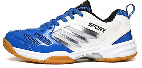 Ybberik Unisex-Badmintonschuhe, leichte, atmungsaktive Badmintonschuhe für Männer und Frauen, Größe 42 EU, Farbe Blau