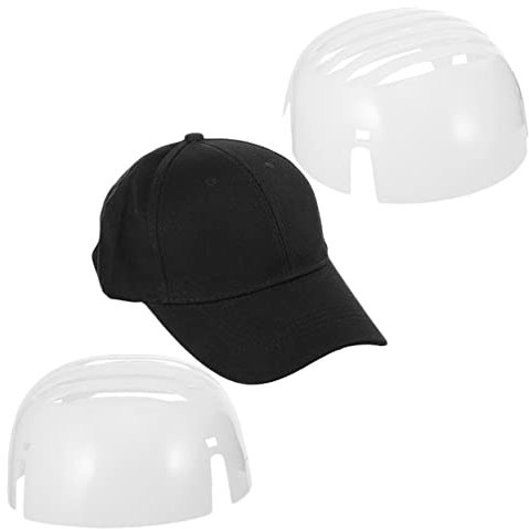 IWOWHERO Bump Cap Mit Anstoßkappeneinsatz Baumwoll-baseballmütze Praktischer Kopf Und Anstoßschutz Für Männer Leicht Und Atmungsaktiv