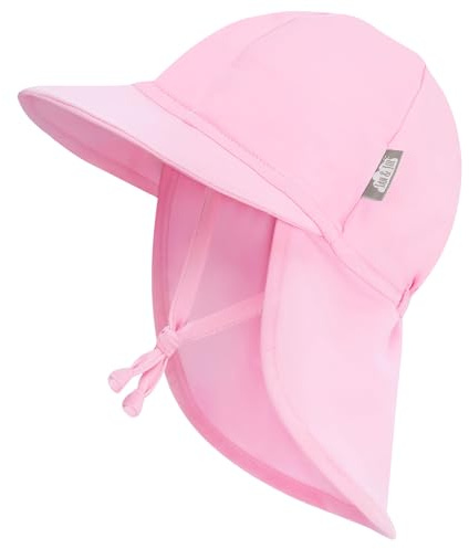 Jan & Jul Baby solhatt med nackskydd för simning, ROSA, 0-3 månader