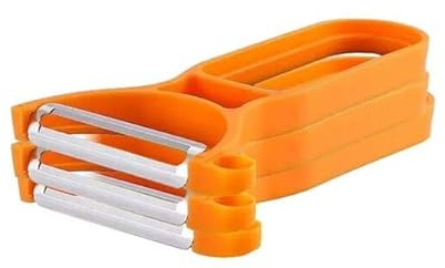 levitantes Pelador Multiusos en Pack de 3, Fabricado en Acero Inoxidable y plástico ergonómico, Ideal para pelar Frutas y Verduras con Facilidad.