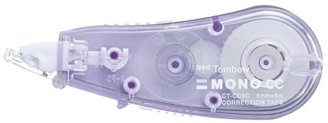 Tombow MONO CCE5 Mini Correction Roller, Soft Purple, 5 mm x 6 m, Perfect for Bullet Journal Dot Grids, Immediately Rewritable for Right and Left Handed Users, Includes Protective Cap [CT-CCE5-92-B]