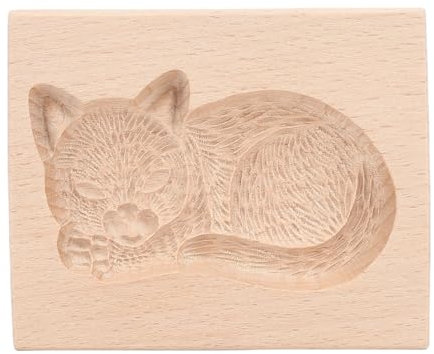 Haofy Keksstempel aus Holz, Lebkuchenform aus Buchenholz, Leicht zu Reinigen, für Selbstgemachte Formen und Prägungen