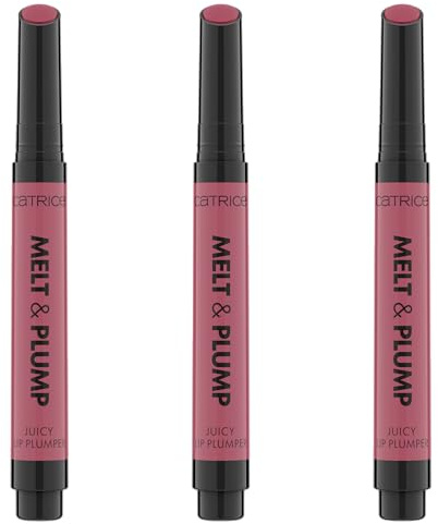 Catrice Melt & Plump Juicy Lip Plumper, Lippenbalsam, Nr. 060, Nude, feuchtigkeitsspendend, volumengebend, vegan, ohne Konservierungsstoffe, ohne Parabene, ohne Mikroplastikpartikel, 3er Pack (3x1.8g)