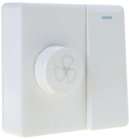 BELOWSYALER Speed Controller Modern Wall Panel 86 Type Speed Adjuster For Ceiling Fan Easily Adjustment With 1 Switches Wall Switches With Light Control Button For Ceiling Fan