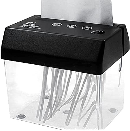Elydiva 1 Piece Electric Paper Shredder USB Battery Operated Shredder Portable for Home Office