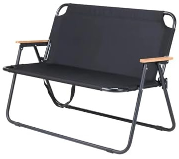 KJBDQQH Fiskestol lätt campingstol uppfällbara stolar utomhus vikbar picknick (svart 110 cm)
