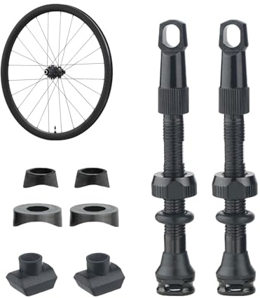Válvula para Bicicleta | Válvula Sin Cámara Para Neumáticos - Componentes Para Ruedas Con Base Cuadrada Y Arandelas Para Ciclismo Infantil En Tierra, Scooters, Ciclistas De Carretera Y Actividades Ext
