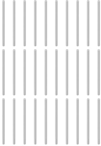 QUARKZMAN 50 Stück Dornstifte M2 2mm x 45mm 304 Edelstahl Silber | Zylindrische Regalstützpins Stiftelemente, Für Metallgeräte Holzmöbel DIY Montage