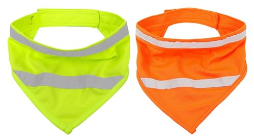Toddmomy 2stücke Reflektierende Sicherheits-Haustier-Bandana für Hunde und Katzen Waschbares mit Guter Sichtbarkeit Effektive Speichelkontrolle für Welpen und Kleine Tiere