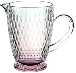Villeroy & Boch – Boston Pearl Glaskrug, Bunt schimmernd, Spülmaschinenfest, Krug für Wasser & Getränke, Tischkrug, Buntes Glas, Kristallglas