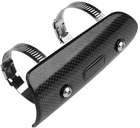 Sahgsa Protezione Termica Universale per Scarico Moto in Fibra di Carbonio per Varie Marche di Motociclette, Copertura Protettiva Decorativa di Alta qualità per Diverse Esperienze di Guida,