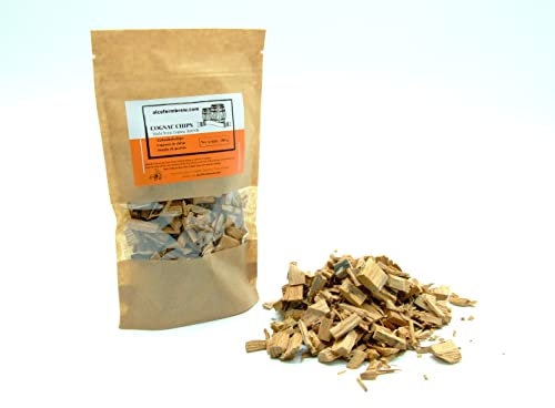 AlcoFermBrew OAK CHIPS FRENCH COGNAC 100G - Made from Cognac Barrels - Flavoring and Aging | Cognac chips | Oak chips | French cognac chips