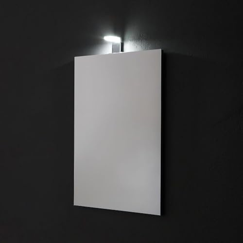 Kiamami Valentina - Specchio Rettangolare 50 x 70 cm Reversibile con Lampada Led