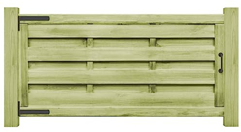 vidaXL 2X Pin Imprégné Portillons 150x75 cm Vert Jardin Portail Clôture Patio