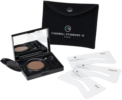CAREBELL EYEBROWS 10 – maquillaje para cejas tono C-03 Dark Brown, ideal para cejas despobladas o debilitadas, sin parabenes, acabado natural
