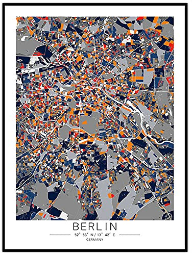 1000 Teile Holzpuzzle Für Erwachsene,Berlin Deutschland Stadtplan Puzzle Kinder Holz Puzzle Board,Nachhaltige Puzzle Sets Für Familie, Brain Challenge Spielzeug Für Kinder, Eltern-Kind Intelligenz