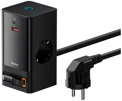Baseus Wall Charger/powerstrip PowerCombo 65W (Black)