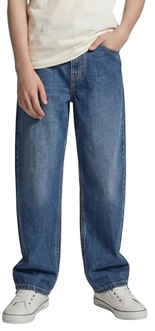 TOM TAILOR pojkar barn baggy fit jeans, 10110 – blå denim, 140