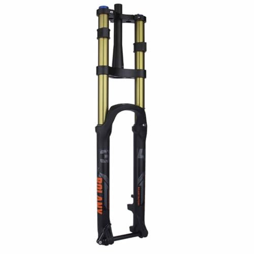 TS TAC-SKY MTB-Luftgabel Federkraft Rückstoß Einstellung 110 * 15MM Federweg 175MM Thru Axle Boost Federgabel (Color : 27.5 inch Tapered Gold)