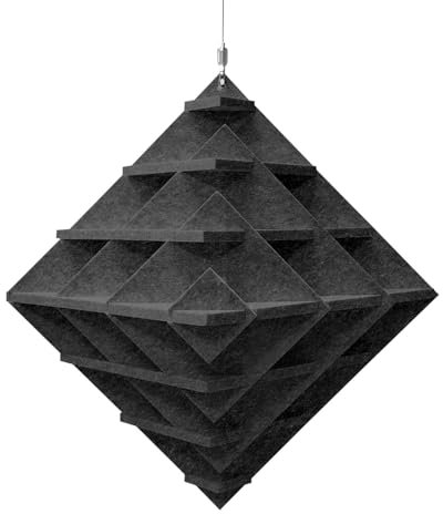 platino24 „CUBO“ 3D-Akustik-Objekt Würfel für optimale Raumakustik I Schallabsorber für Decke in innovativem Design I Größe: 40 cm I Recyclebares & anhaltendes Absorber-Element