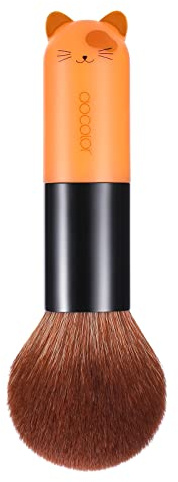 Docolor Makeup Brushes Set with Cartoon Design - Includes Blush, Powder, Foundation & Face Brushes for Cheeks & Liquid Makeup - Soft Bristles for Beginners & Daily Use - Cat