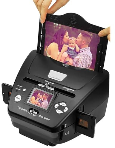 Scanner per pellicole digitali, Scanner per diapositive, Converte 35 mm 135/Diapositive/Negativi in ​​foto digitali JPG, Scansione di foto su carta 3 * 5, 4 * 6, 5 * 7, Scanner per pellicole ad alta r