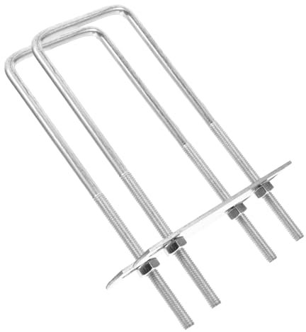 GLEAVI 2pcs Automotive Tube Mounting Brackets Stainless Steel Square u Bolts Clamp for Exhaust Rod Mount Easy Installation