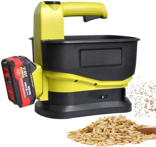 épandeur De Graines sans Fil De 5,5 L, épandeur D'engrais Portatif, épandeur De Graines De Pelouse, 6 Niveaux Réglables, Angle D'épandage Maximal De 140 °, épandeur De Sel Alimenté par Batterie