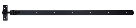 1x Einstellbares Torscharnier schwarz, Ladenband 1000 x 40 mm, Platte 135 x 35 mm (1, 1000 mm)